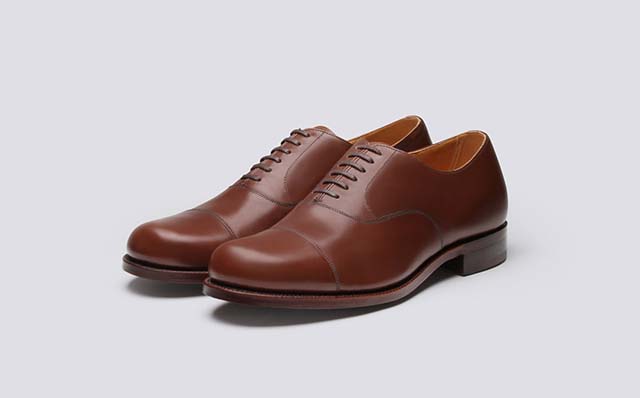 Grenson Shoe 2 Mens Oxford Shoes in Brown Calf Leather GRS110885